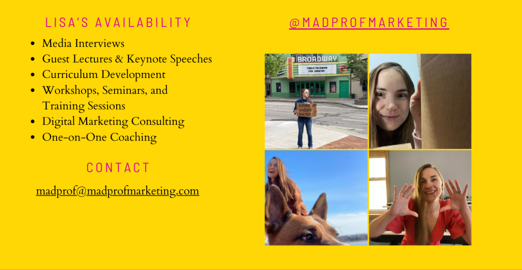 Media Interviews
Guest Lectures & Keynote Speeches
Curriculum Development
Workshops, Seminars, and
Training Sessions
Digital Marketing Consulting
One-on-One Coaching